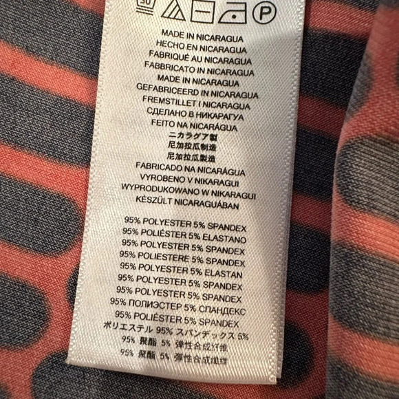 Michael Michael Kors Red Black Geometric Print Gold chain Lace up tunic top - Picture 8 of 8